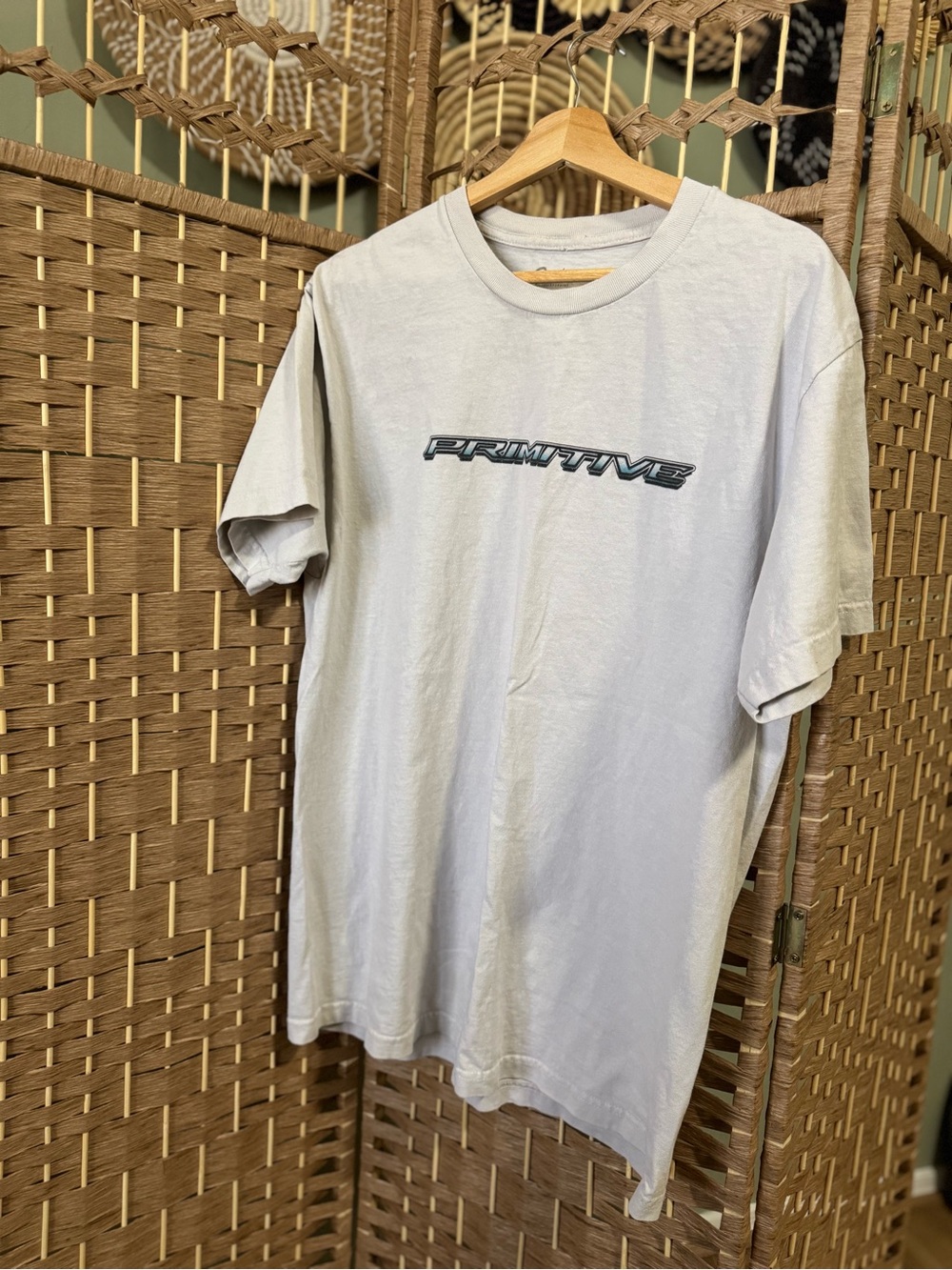 Primitive Light Gray Logo Short Sleeve Tee